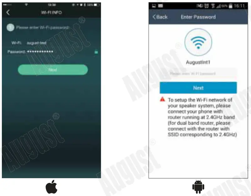 August WR320B WiFi Wireless Multiroom Receiver - Network Connection 2