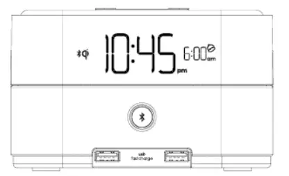 BRANDSTAND cubietrio Plus Alarm Clock and Wireless Charging - fornt view