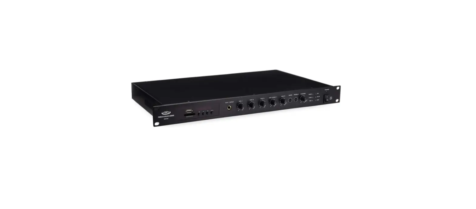 Pure Resonance Audio Rma120bt 5-channel 120w Commercial Rack Mount 70 Volt Mixer Amplifier User Manual