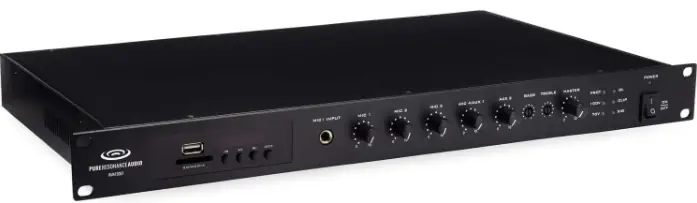 PURE-RESONANCE-AUDIORMA120BT-5-Channel-120W-Commercial-Rack-Mount-70-Volt-Mixer-Amplifier-