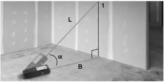 RIDGID Micro LM 400 Laser Distance Meter - Indirect Horizontal Distance