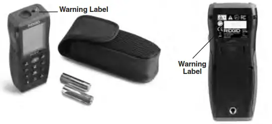 RIDGID Micro LM 400 Laser Distance Meter - Standard Equipment