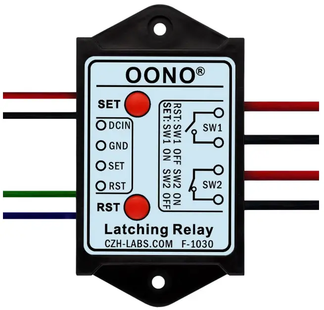 OONO F 1030 Series DPST 1NO 1NC 8Amp Latching Relay Module -