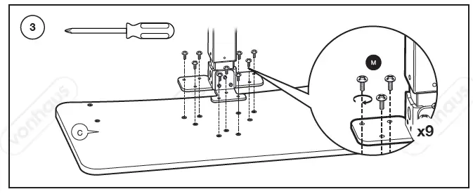 VonHaus 3000168 Black Sit Stand Adjustable Desk-FIG3