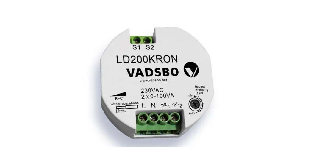 Vadsbo Ld200kron Double Dimmer Instruction Manual