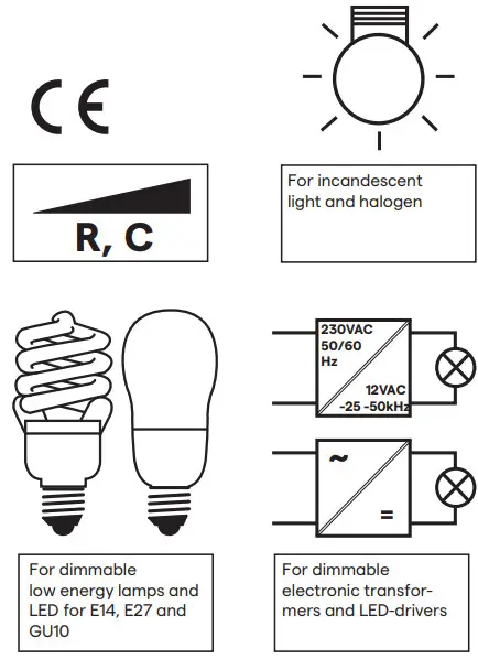 VADSBO LD200KRON Double Dimmer - lowest diming level