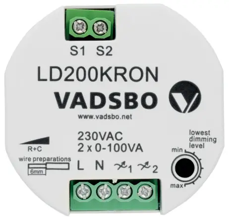 VADSBO LD200KRON Double Dimmer