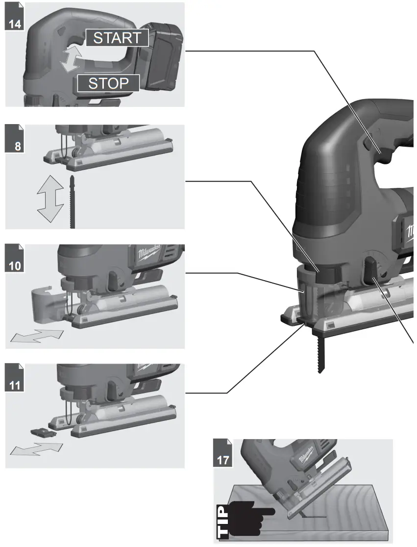 milwaukee M18 BJS Top Handle Jigsaw - fig1