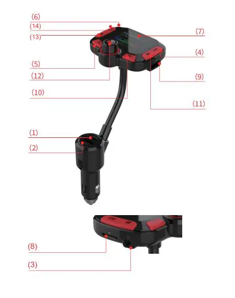Intro Union Electronics 2MNCA0117B0A2 Car FM Transmitter fig 1
