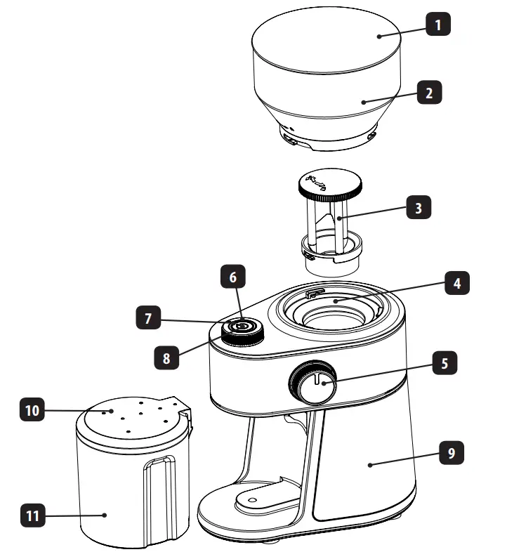 eldom MK170N Electric Coffee Grinder - fig1