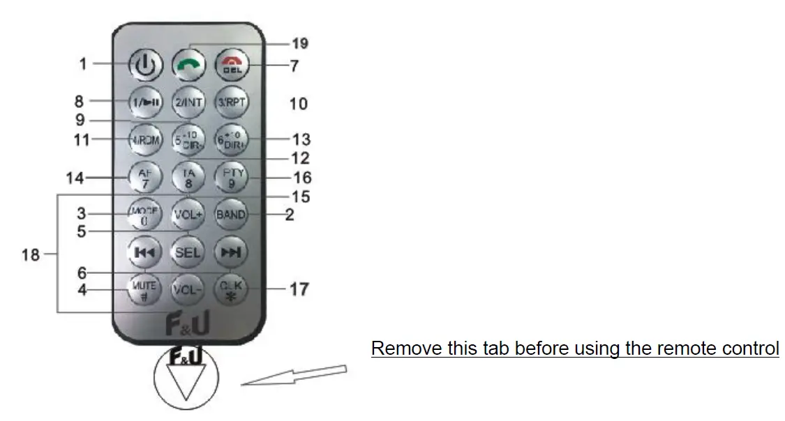 F U CD-3591BT Digital Car Audio System with Bluetooth 10