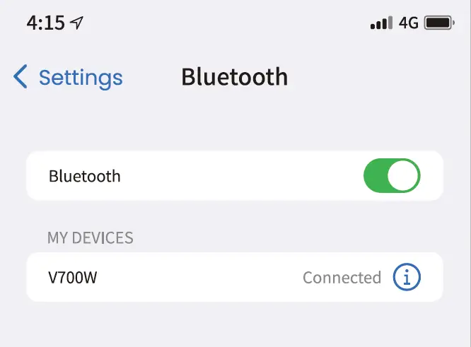 BLUETOOTH CONNECTION STEP