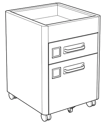 IKEA 103.609.83 Idasen Drawer Unit on Casters Dark Gray-