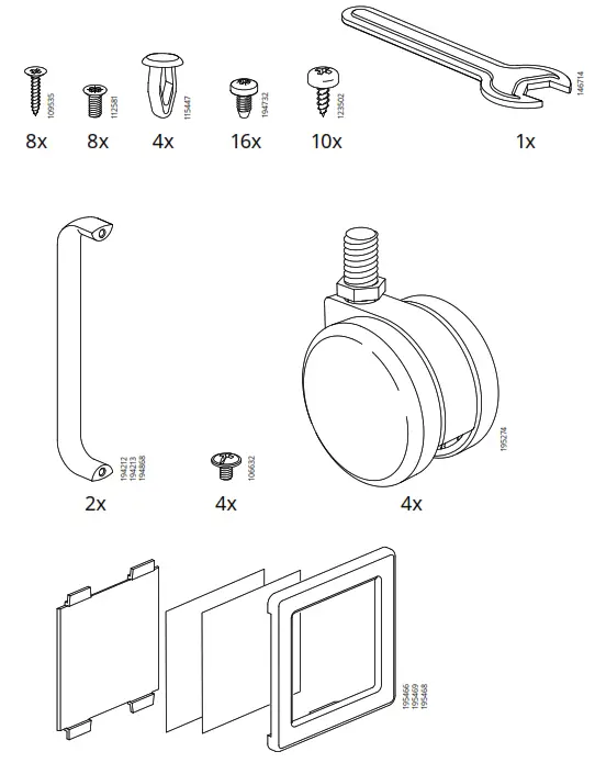 IKEA 103.609.83 Idasen Drawer Unit on Casters Dark Gray-12
