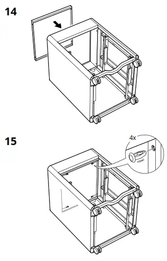 IKEA 103.609.83 Idasen Drawer Unit on Casters Dark Gray-22