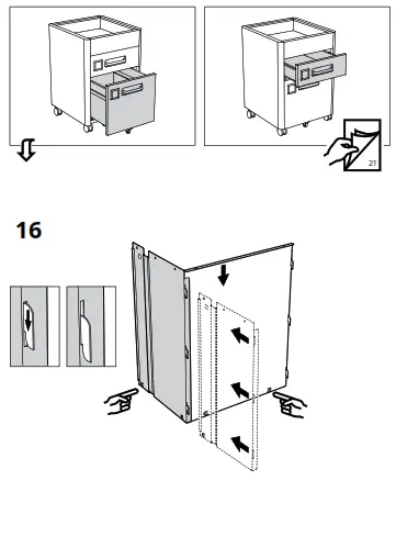 IKEA 103.609.83 Idasen Drawer Unit on Casters Dark Gray-23