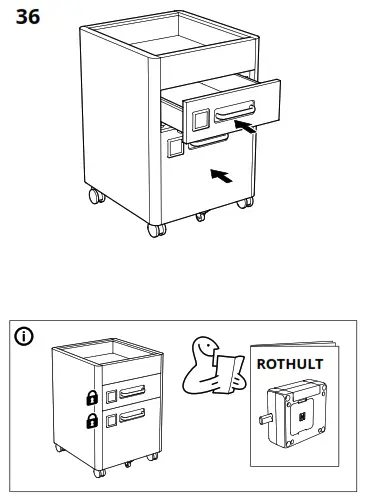 IKEA 103.609.83 Idasen Drawer Unit on Casters Dark Gray-38