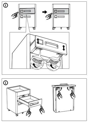 IKEA 103.609.83 Idasen Drawer Unit on Casters Dark Gray-39