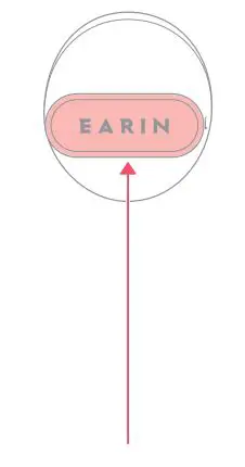 EARIN A-3 True Lightweight Wireless Earbuds - Long press here to activate voice assistant