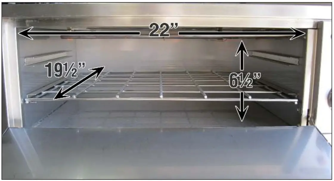 Cal Flame BBQ10967E 2 In1 Warmer and Pizza Oven - interior