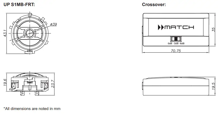 AUDIOTEC FISCHER match UP T1MB-FRT tweeter UPGRADE kit Mercedes-fig2