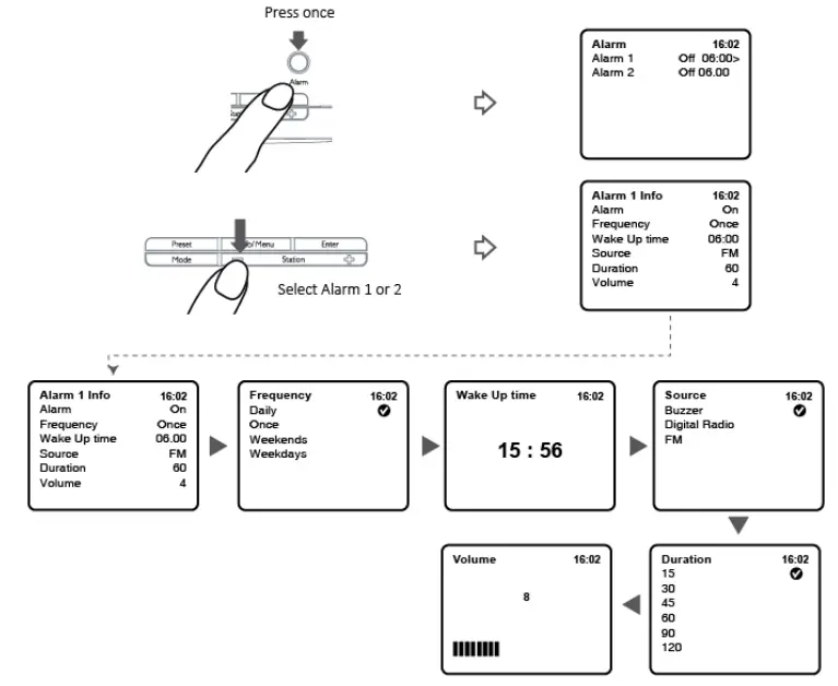 Lenco CR 620 DAB and FM Clock Radio - Alarm