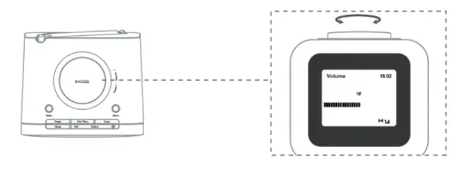 Lenco CR 620 DAB and FM Clock Radio - Volume Control