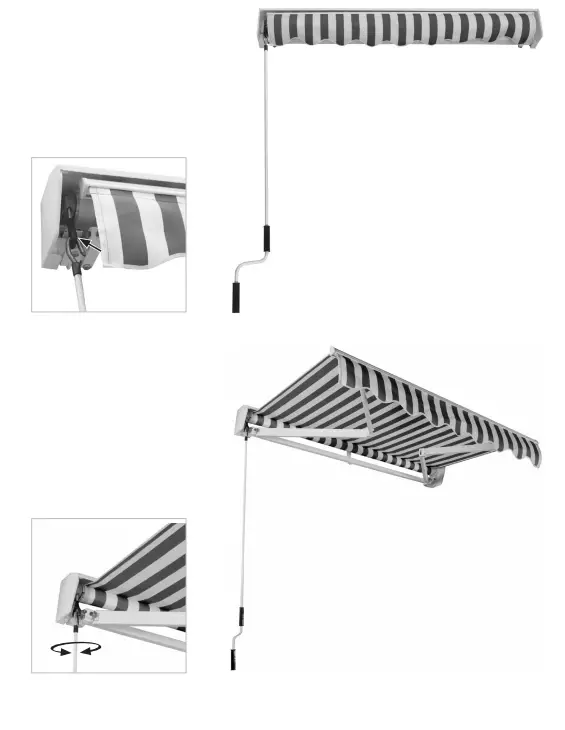 HORNBACH 10464602 Semi-Cassette Awning Motorised FIG 9