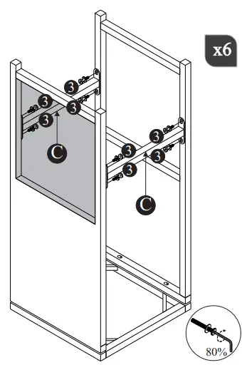 SANDSTONE A0008-BLCC Rattan Bar Set 6 Seater 4