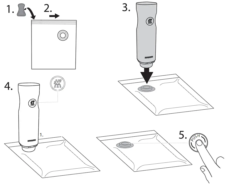 908656 Fresh and Save Vacuum Starter Set Operating illustration