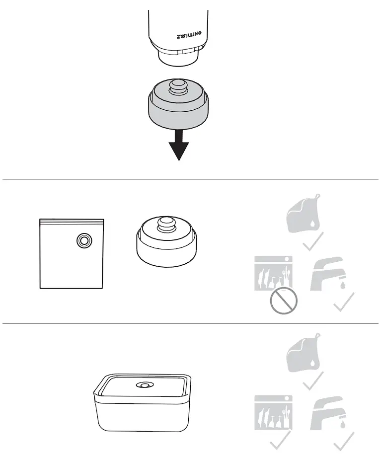 908656 Fresh and Save Vacuum Starter Set Operating illustration