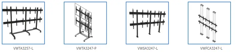 edbak VWTA3247-L Mobile Video Wall Trolley - 2