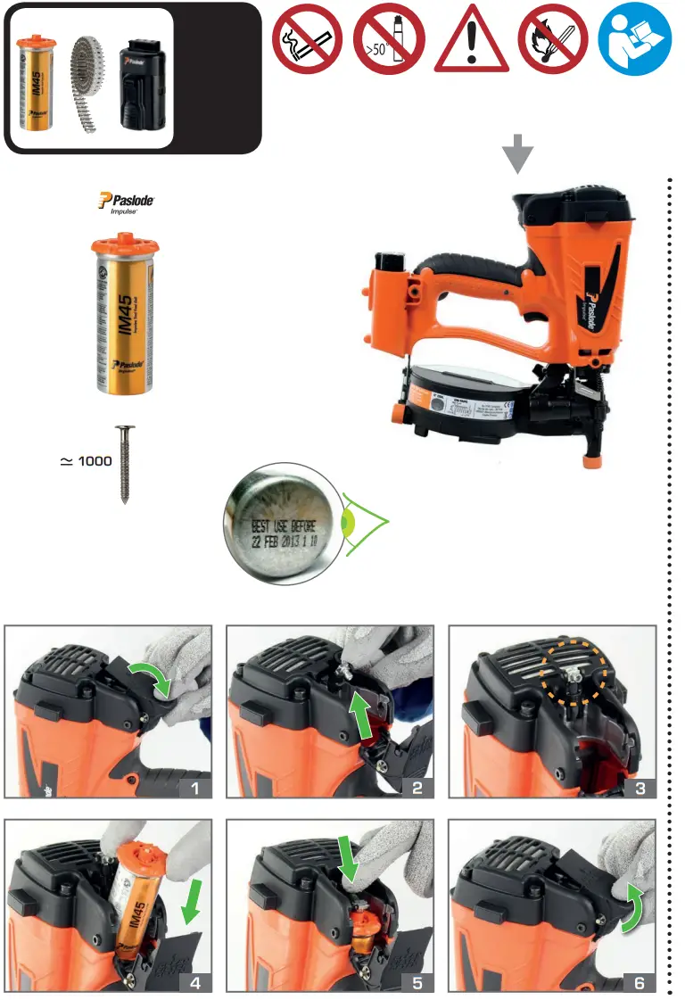 Paslode IM45 GN Lithium Cordless Gas Framing Nailer - FIG 1