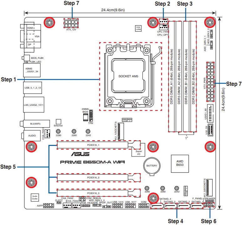 ASUS Prime B650M-A WIFI Motherboard A01