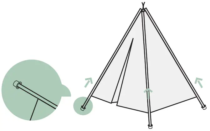 beeloom Zigzag Tipi Tent - parts3