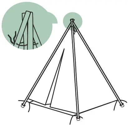 beeloom Zigzag Tipi Tent - parts5