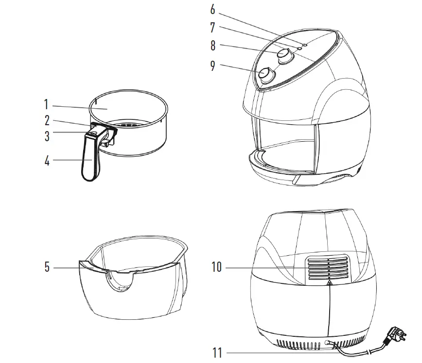 HADEN 204325 6L Air Fryer fig 1