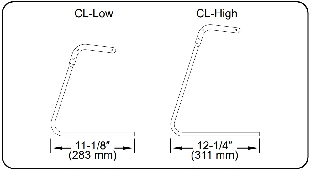 C-Leg Footprint Dimensions
