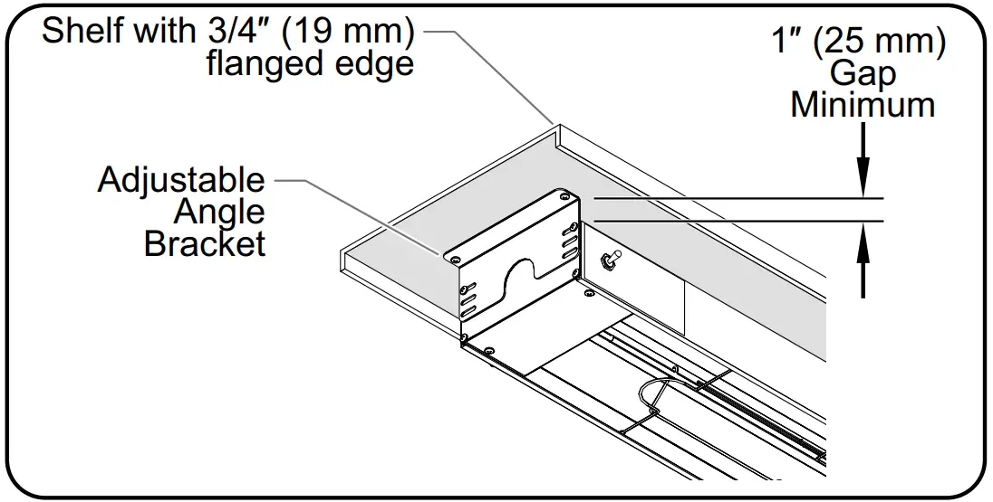 Flanged Edge Shelf Installation