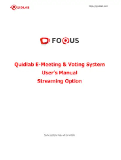 FOQUS Quidlab E-Meeting and Voting System