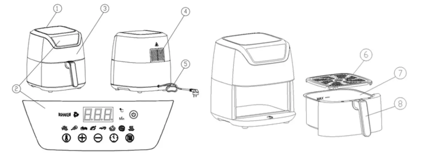 ELBA EAF-N7517D Air Fryer - PRODUCT DESCRIPTIONS