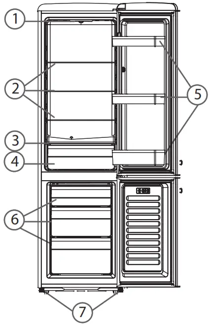 DOMO DO982RKZ Refrigerator and Freezer - PARTS