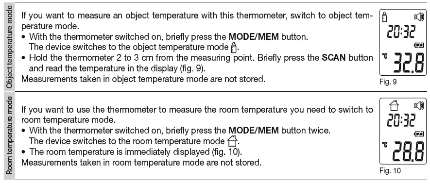 Measuring object temperature