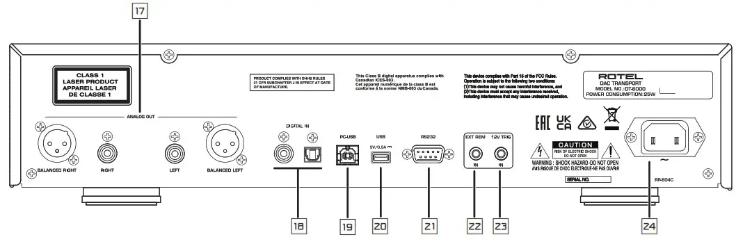 ROTEL DT 6000 DAC Transport - overview 2