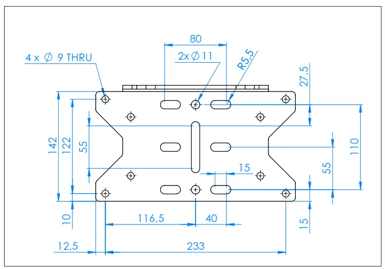 ATLOK FI 201064 Winch Mounting Plate for Warn VRX - 2