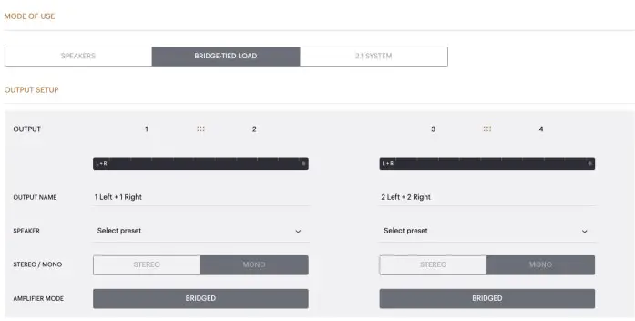 Connecting to speakers