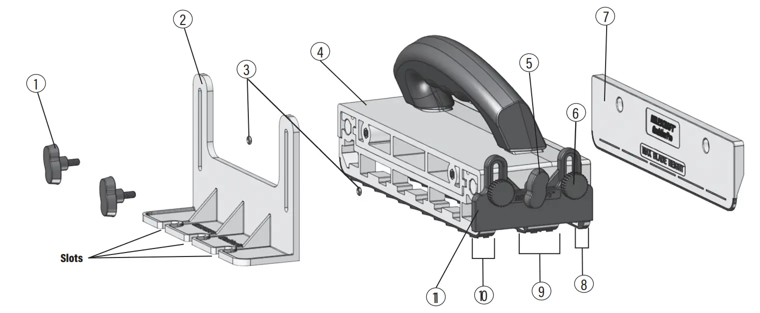 MILESCRAFT 3406 GrabberPRO Push block for Table Saws Router Tables - Figure 1