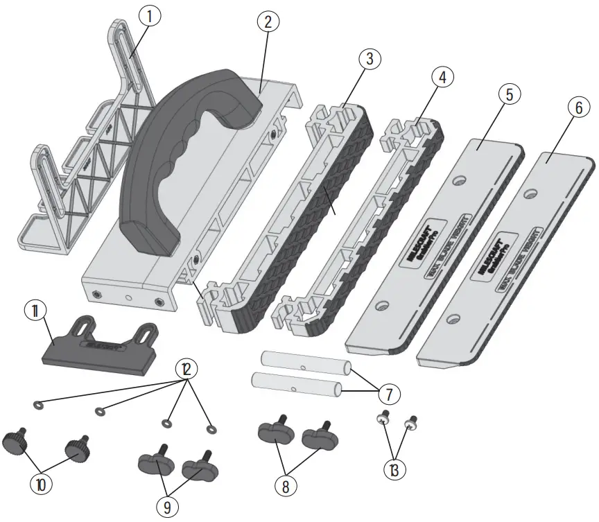 MILESCRAFT 3406 GrabberPRO Push block for Table Saws Router Tables - Figure 13
