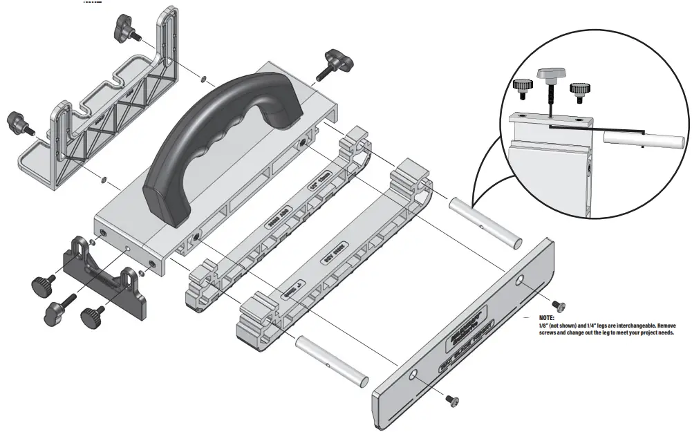 MILESCRAFT 3406 GrabberPRO Push block for Table Saws Router Tables - Figure 2