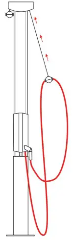 Charging cable midway point